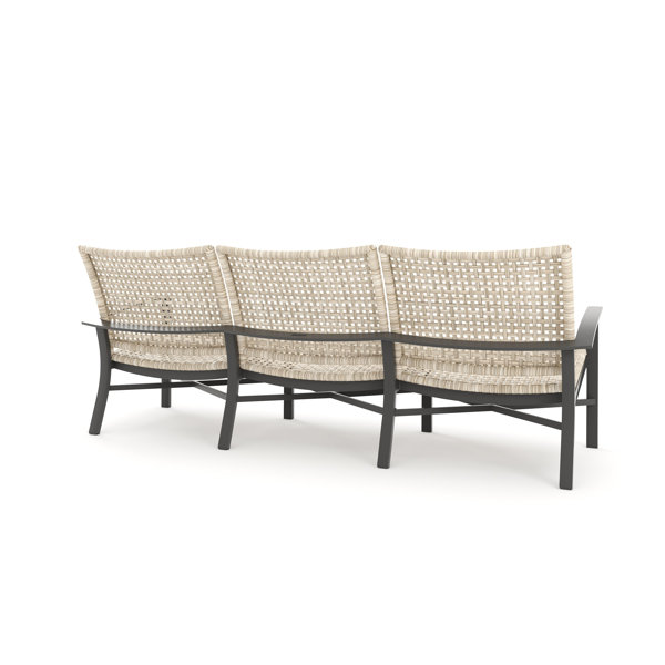 Winston Jasper 86'' Wide Outdoor Wicker Patio Sofa Wayfair